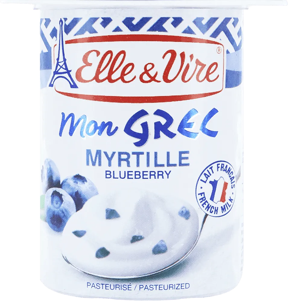Աղանդեր կաթնային հապալասի «Elle & Vire Mon Grec Myrtille» 125գ
