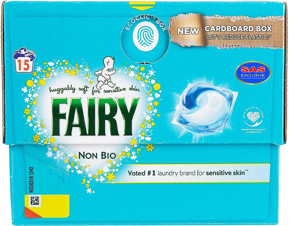 Լվացքի պարկուճներ «Fairy Non Bio» 15 հատ Ունիվերսալ
