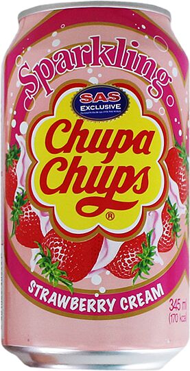 Զովացուցիչ գազավորված ըմպելիք «Chupa Chups» 345մլ Ելակ և Սերուցք