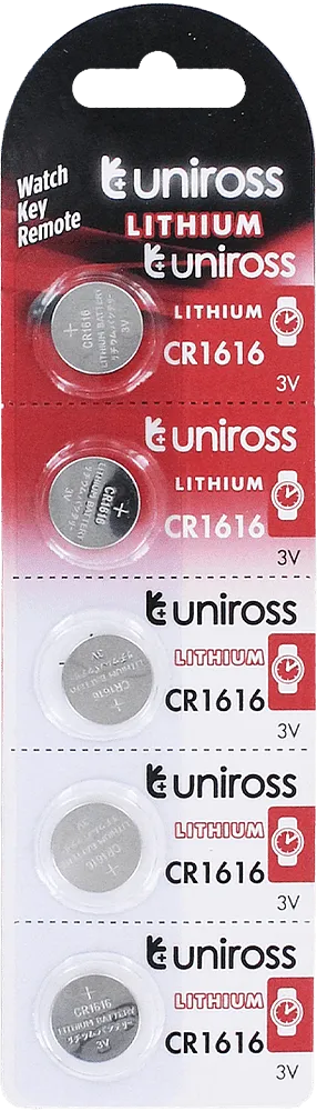 Lithium battery "Uniross CR1616" 1 pcs
