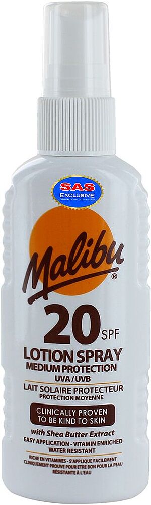Արևապաշտպան լոսյոն-սփրեյ «Malibu 20 SPF» 100մլ
