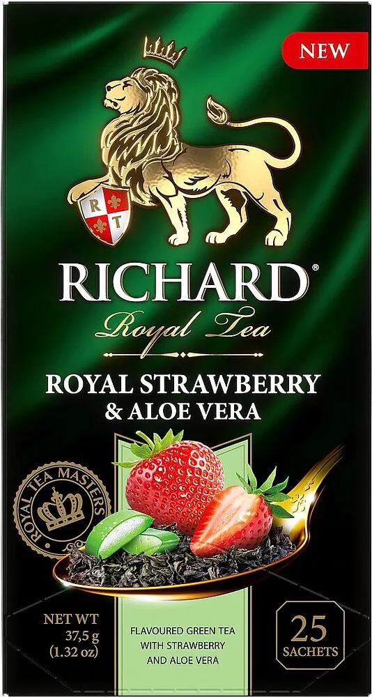 Green tea "Richard Royal Strawberry & Aloe Vera" 25*1.32g
