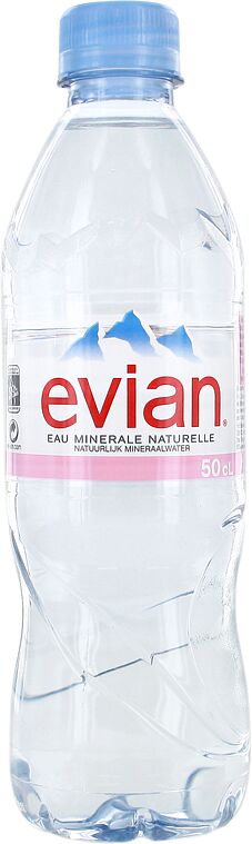 Աղբյուրի ջուր «Evian» 0.5լ