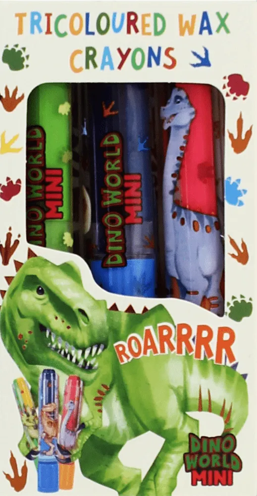 Colour wax crayons "Dino World" 3 pcs