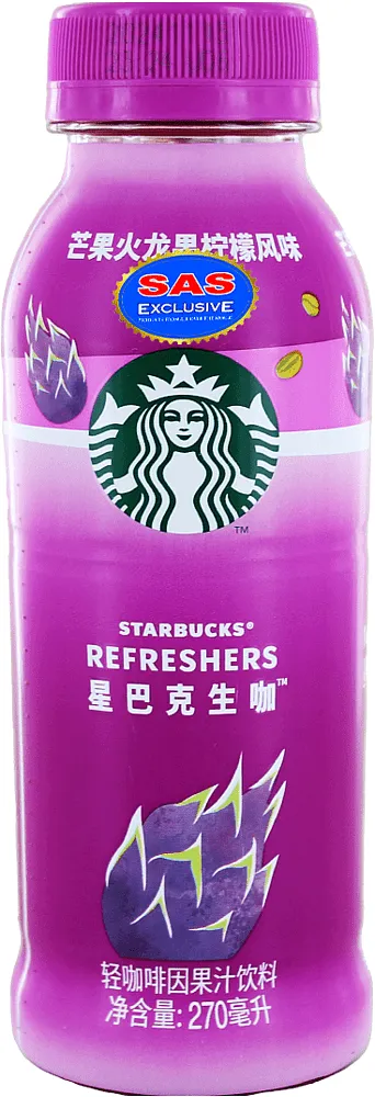 Ice coffee drink with mango, pitahaya & lemon flavor "Starbucks" 270ml