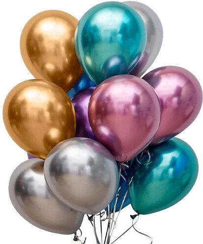 Helium gas Balloons, khrom 10 pcs 