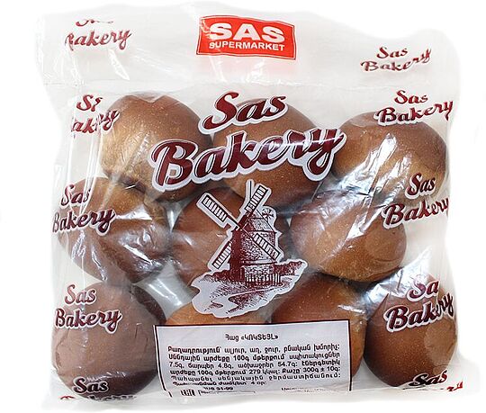 Հաց կոկտեյլ սև «SAS Bakery» 300գ