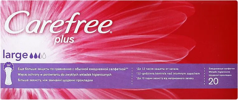 Daily pantyliners "Carefree Large" 20pcs  