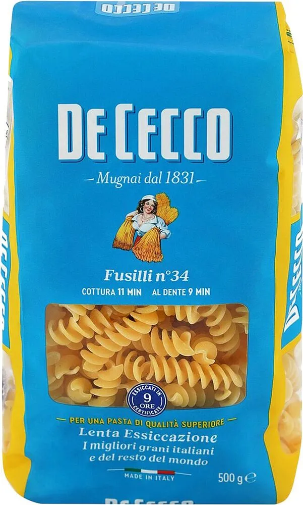 Pasta "De Cecco Fusilli №34" 500g
