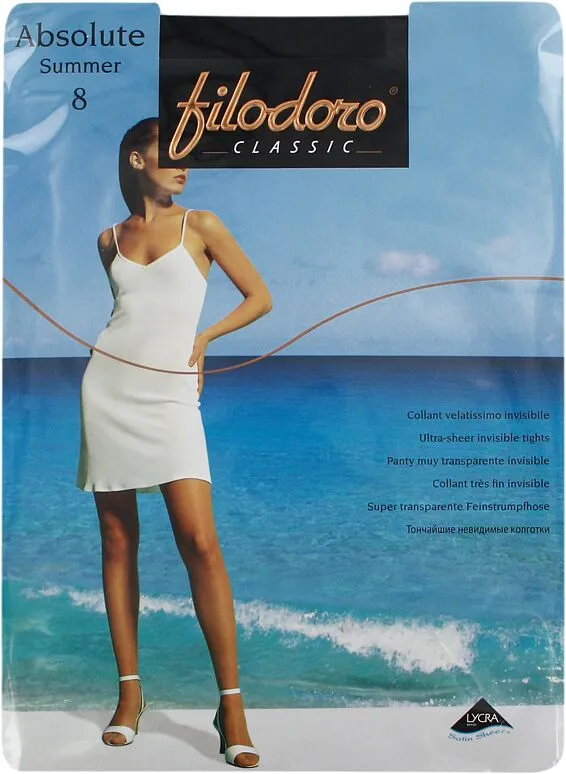 Колготки черные "Filodoro Absolute Summer 8Den N4" 