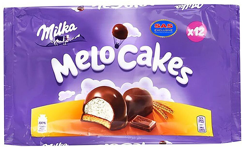 Печенье с безе "Milka Melo-Cakes" 200г 