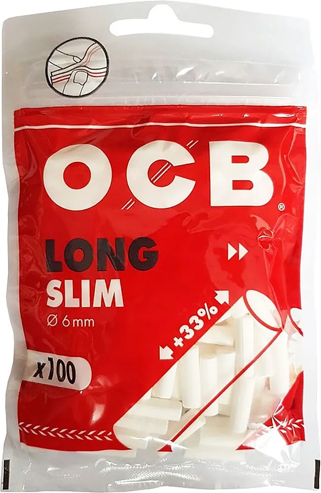Cigarette filter "OCB Slim Long" 100 pcs

