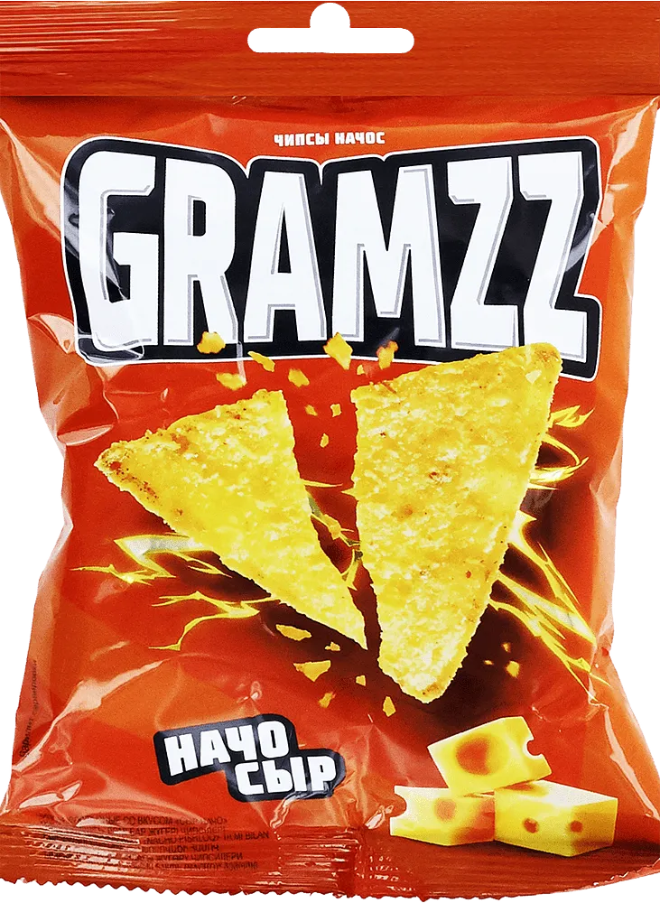 Cheese flavored chips "Gramzz Nacho Cheese" 55g

