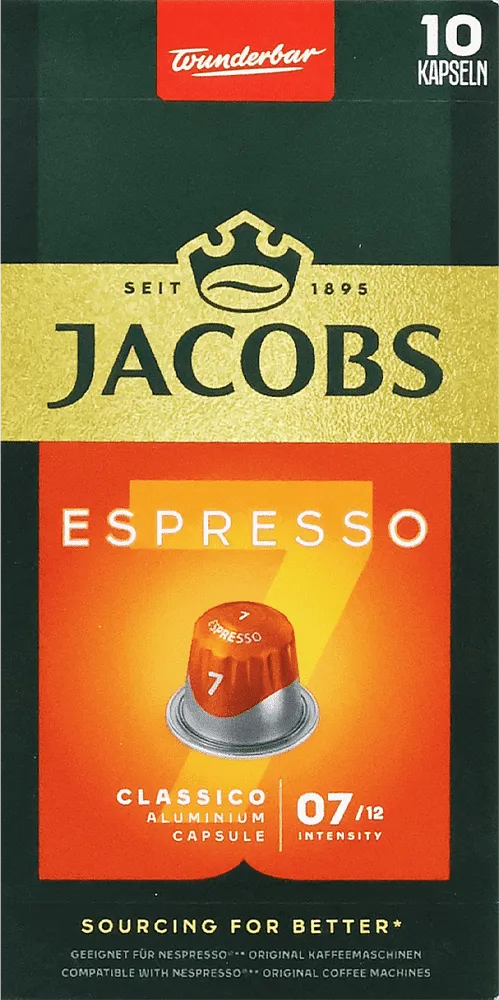 Պատիճ սուրճի «Jacobs Espresso Classico» 10 հատ, 52գ
