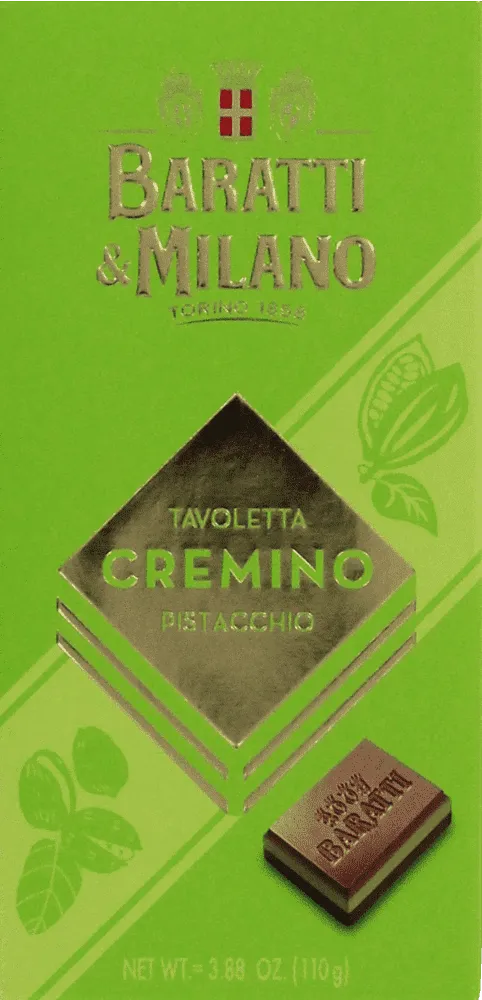 Chocolate bar with gianduja & pistachio cream "Baratti & Milano Cremino Classico" 110g
