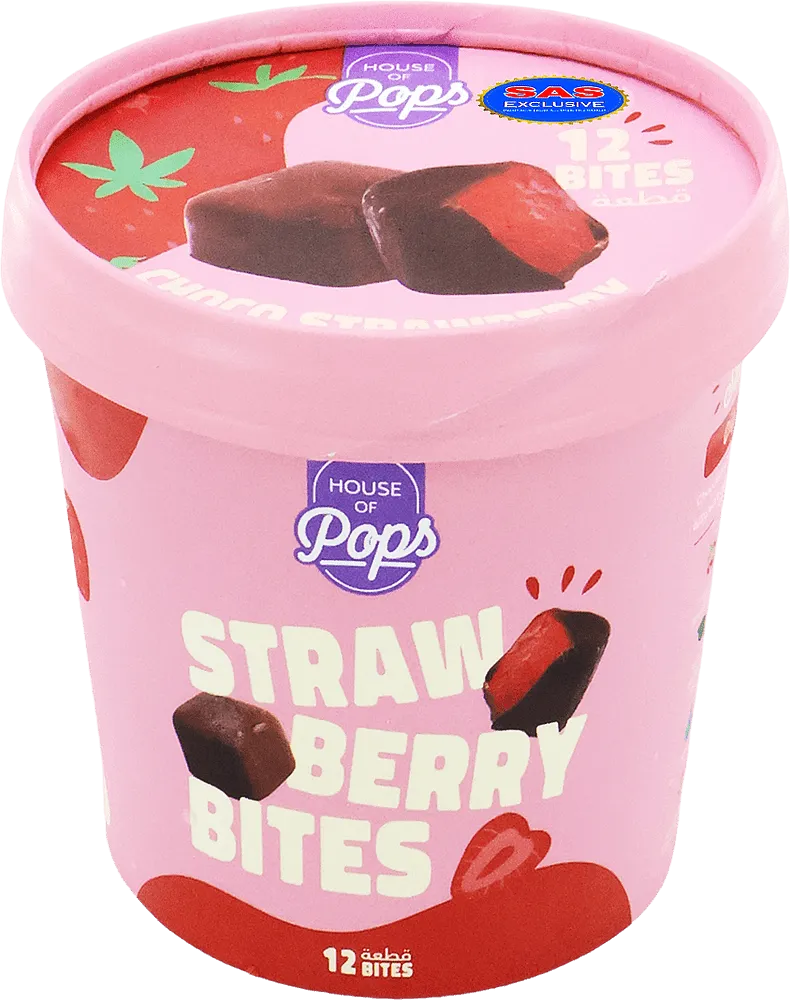 Ելակ շոկոլադապատ «House Of Pops Strawberry Bites » 138գ