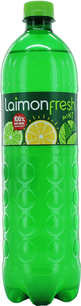 Напиток безалкогольный со вкусом лайма, лимона и мяты "Laimon Fresh" 1л