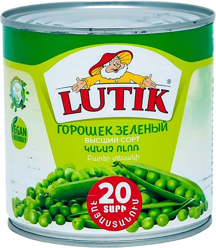 Зеленый горох "Lutik" 420г
