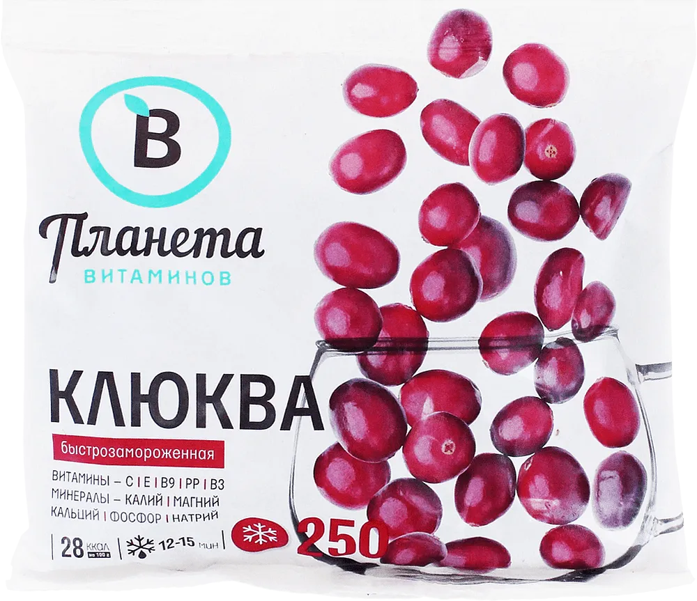 Frozen cranberry "Planeta Vitaminov" 250g