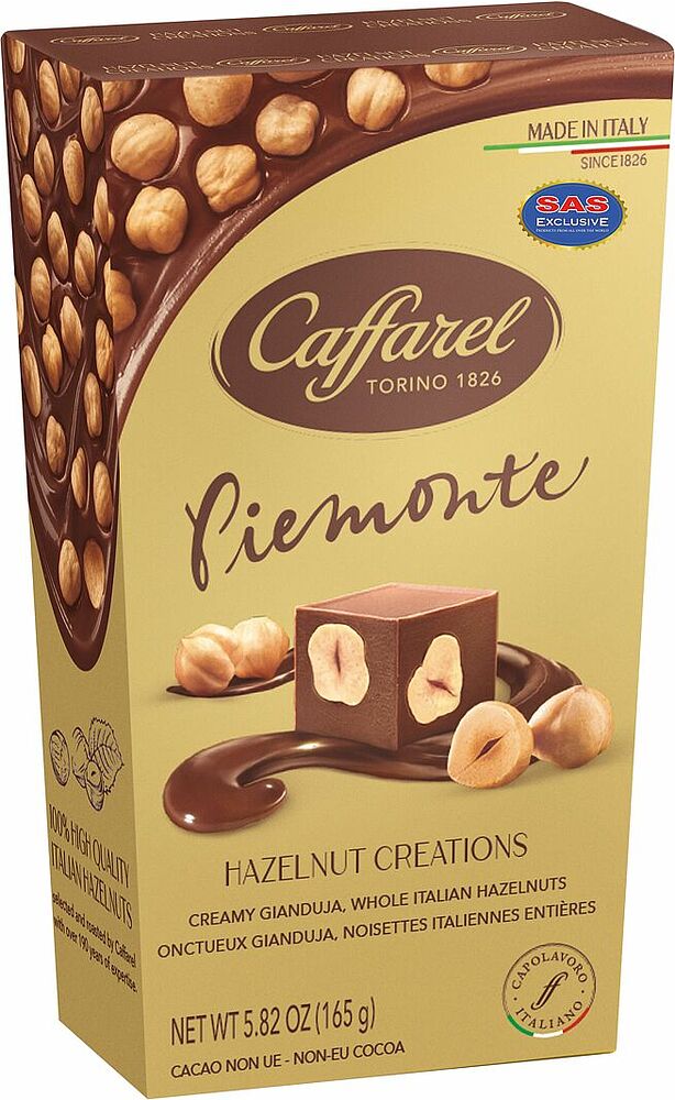 Շոկոլադե կոնֆետների հավաքածու «Caffarel Hazelnut Creations» 165գ