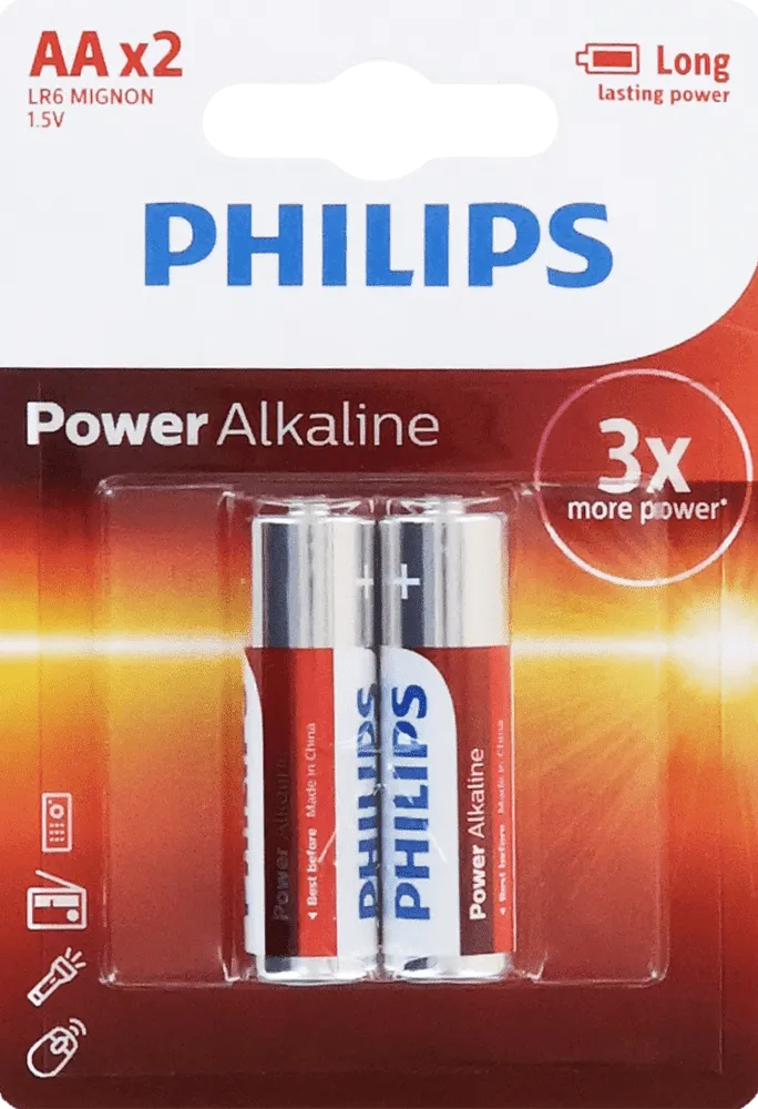 Alkaline battery "Philips AA LR6" 2 pcs
