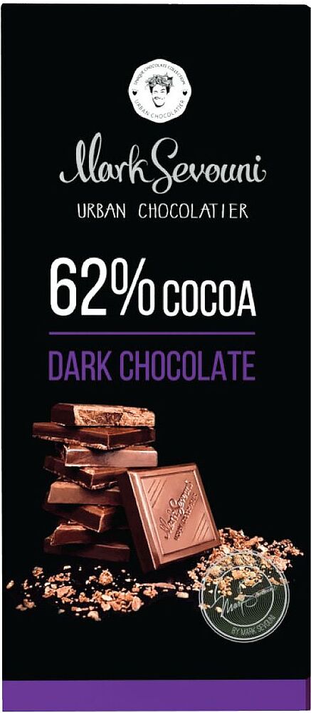 Шоколадная плитка горькая "Mark Sevouni Urban Chocolatier" 90г