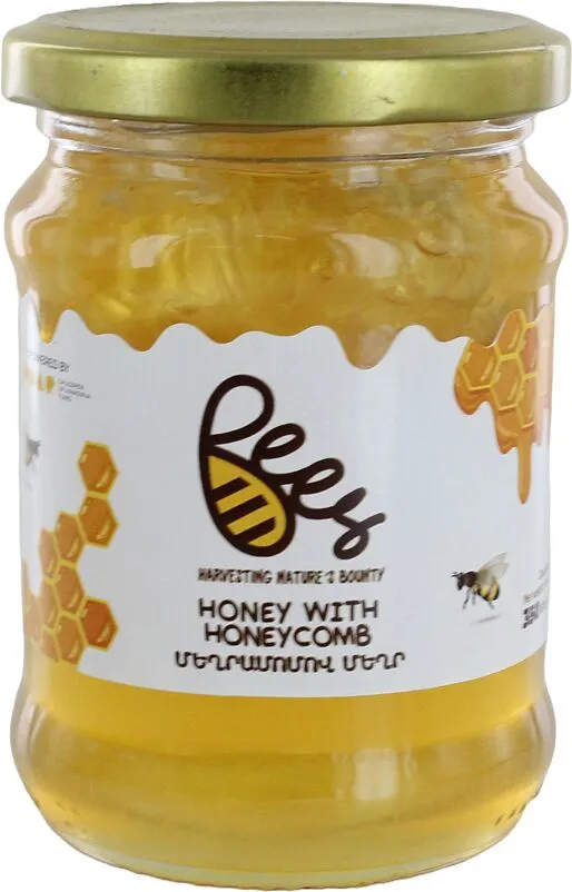 Honey with beeswax "Bees Harvesting" 350g
