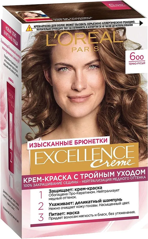 Hair dye "L'Oreal Excellence Creme" №600
