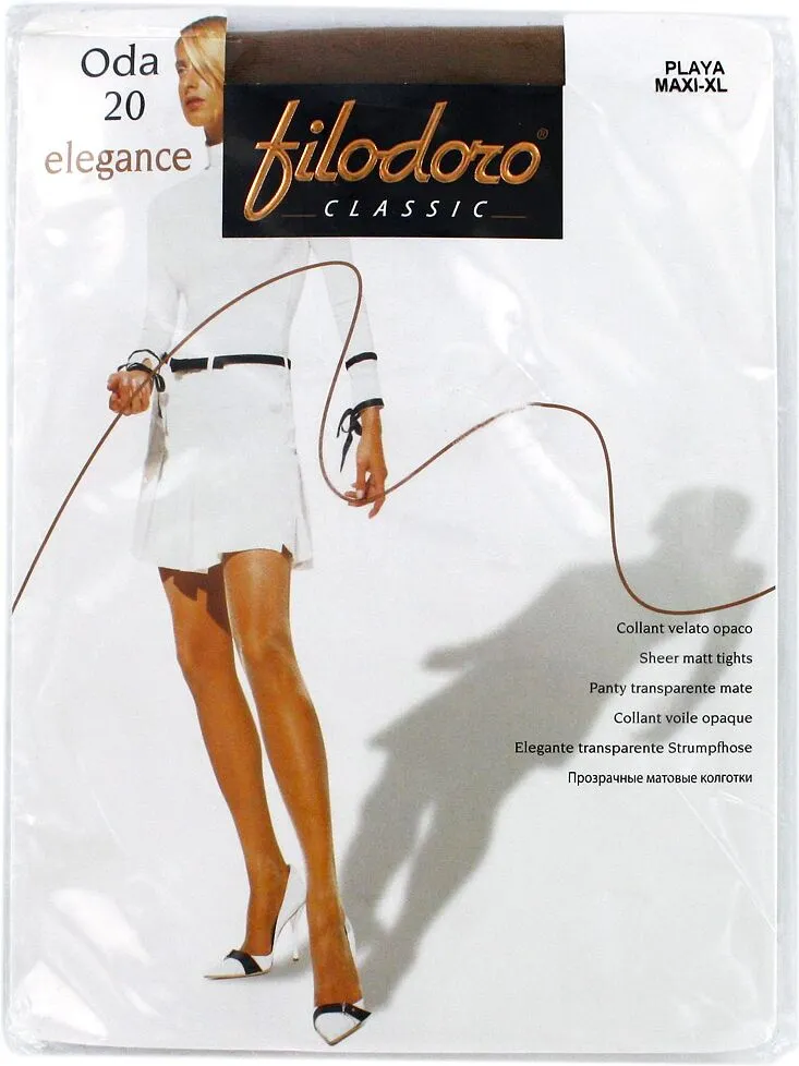 Колготки "Filodoro Elegance Oda 20 Den Maxi-XL" Песочный цвет