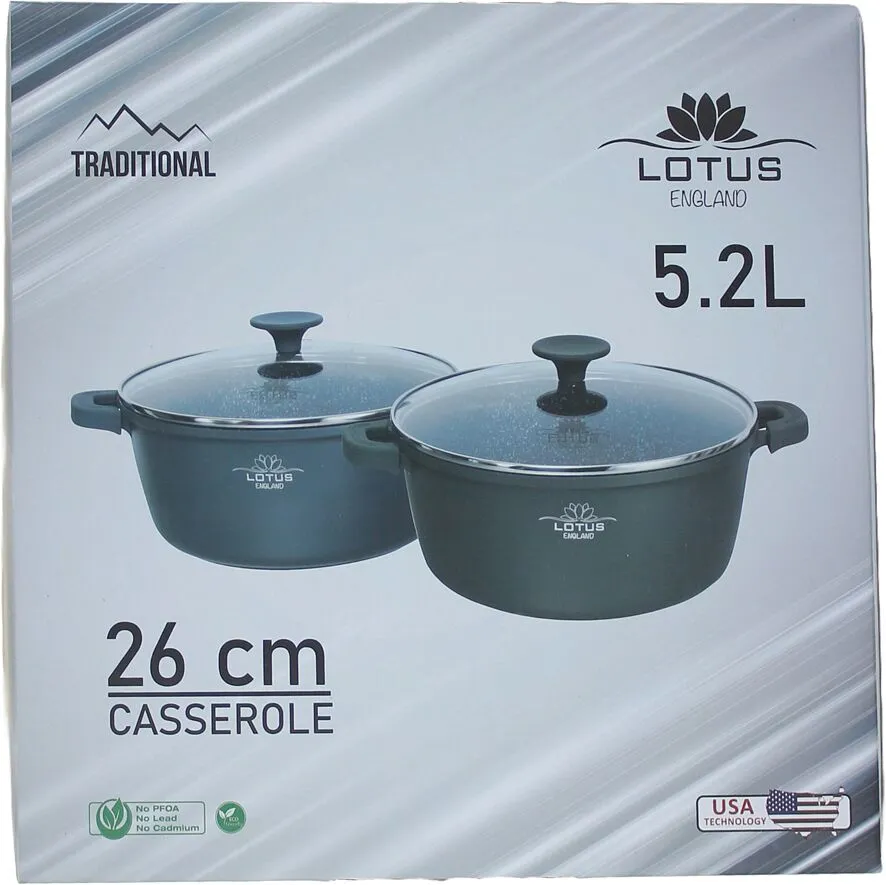 Casserole with lid "Lotus"
