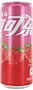 Refreshing carbonated drink with strawberry flavor "Coca Cola Strawberry" 330ml