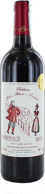 Вино красное ''Chateau Jean-Blance-Perrine'' 0.75л