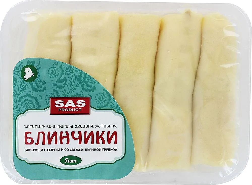 Նրբաբլիթ հավի մսով և պանրով կիսաֆաբրիկատ «SAS Product» 5 հատ
