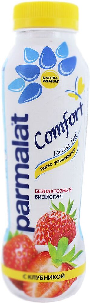 Йогурт питьевой с клубникой "Parmalat" 290г, жирность: 1.5%