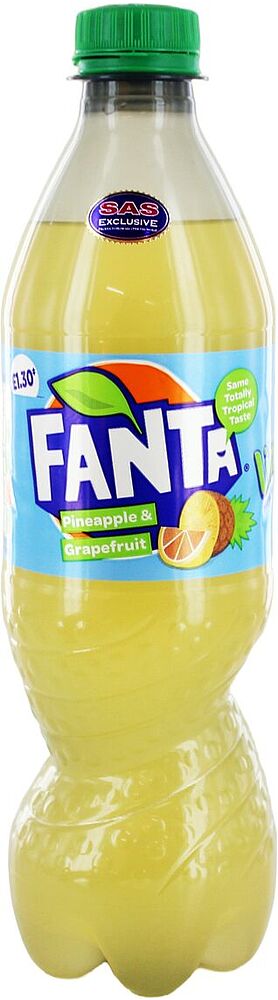 Освежающий газированный напиток "Fanta" 0.5л Ананас и Грейпфрут