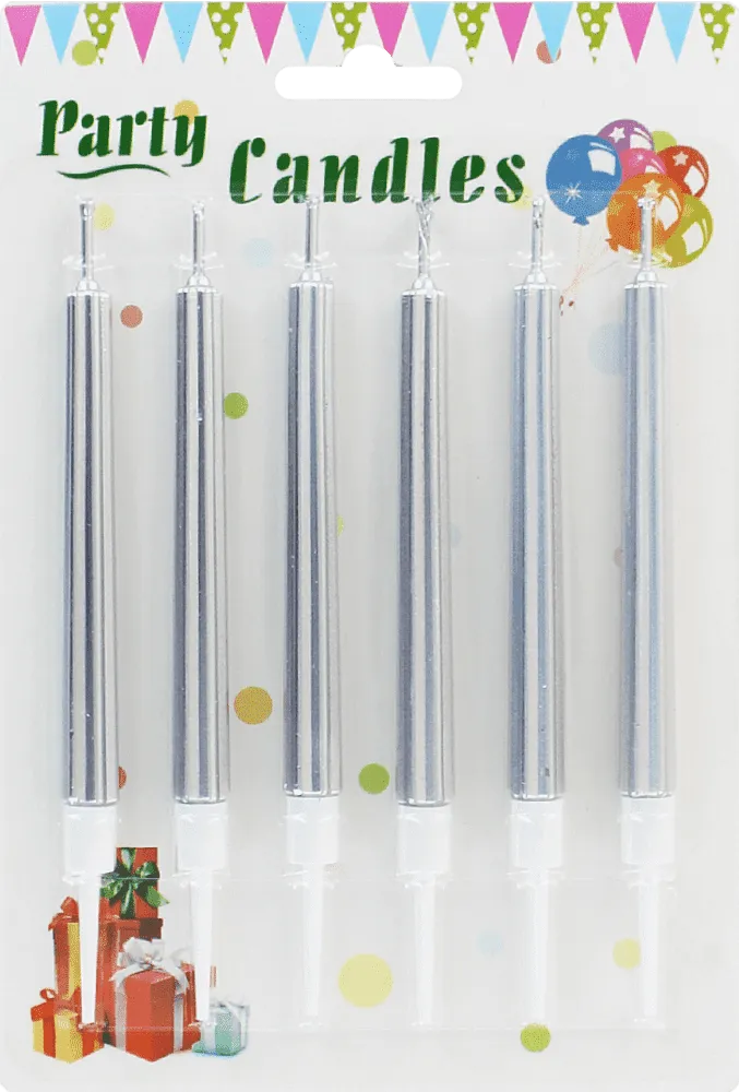 Birthday candle "Party" 6 pcs