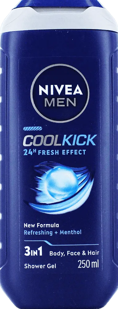 Shower gel "Nivea Cool Cick 3 in 1" 250ml