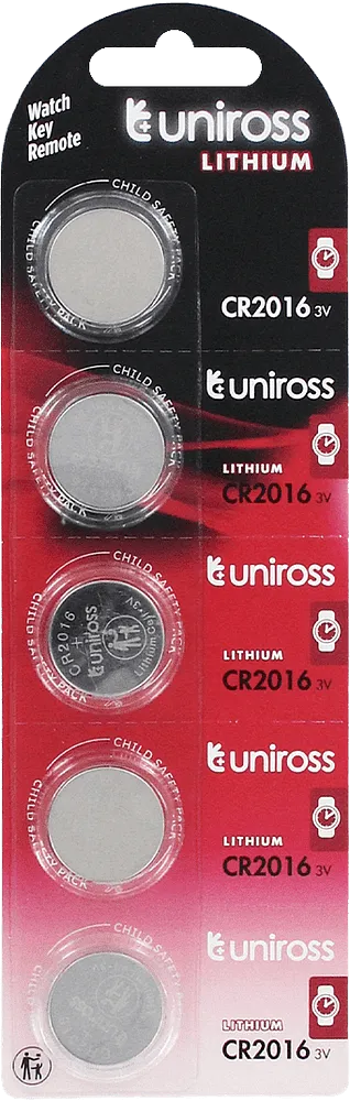 Lithium battery "Uniross CR2016" 1 pcs
