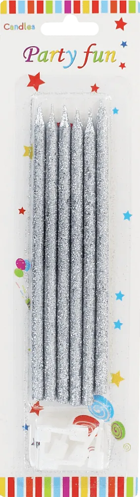Birthday candle "Party Fun" 6 pcs