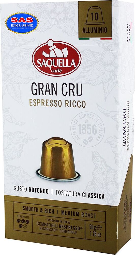 Coffee capsules "Saquella Gran Cru" 10*5g
