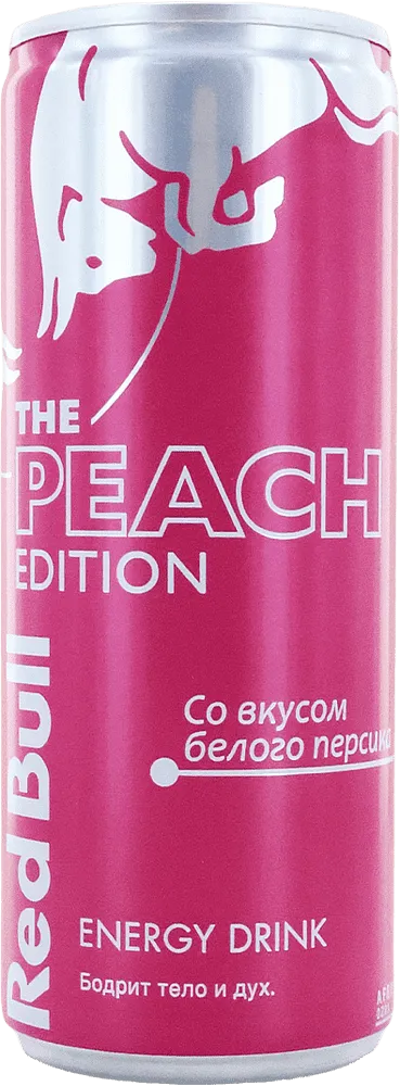 Energy carbonated drink with peach flavour "Red Bull The Summer Edition" 250ml 	