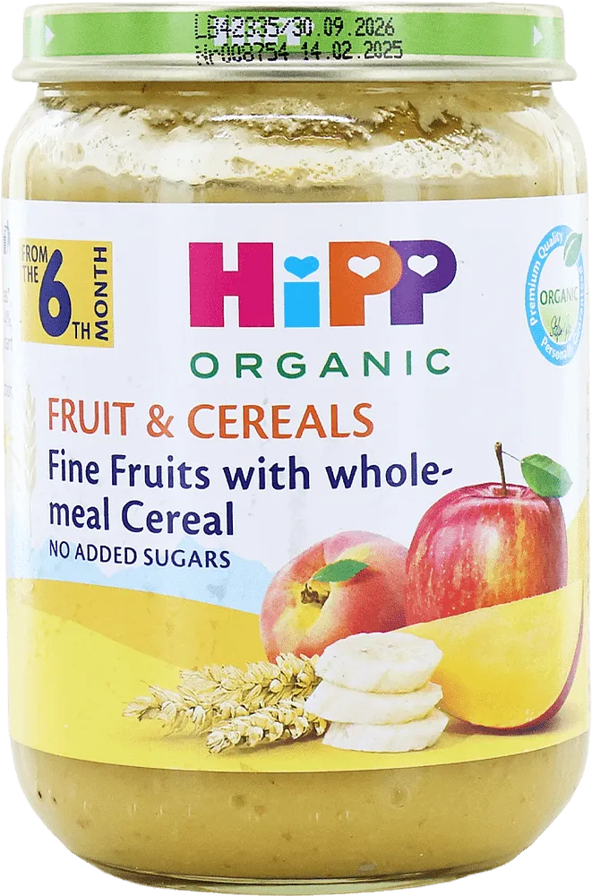Cereal & fruit puree "Hipp Organic" 190g 