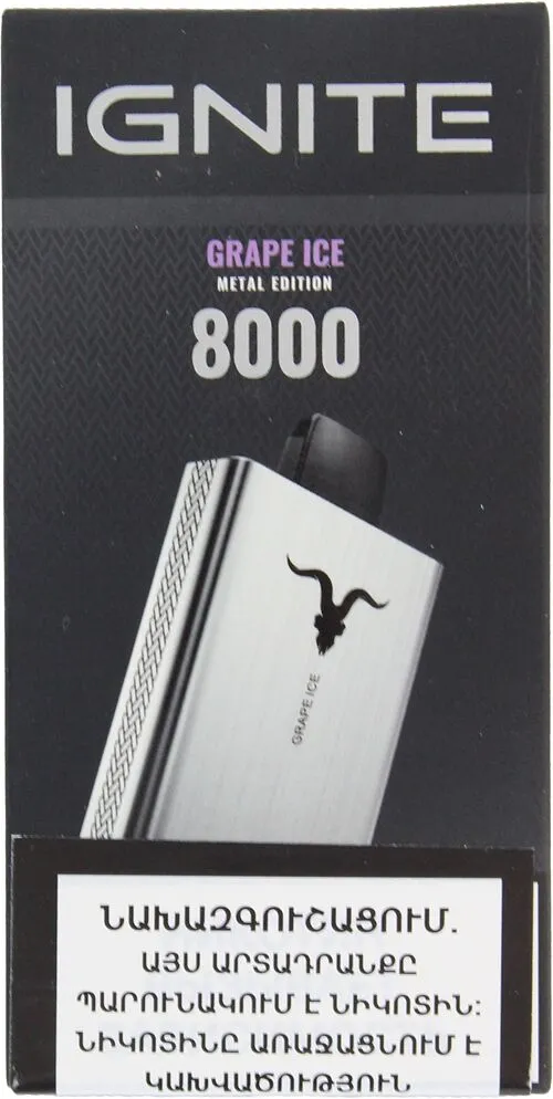 Electric pods with grape ice flavor "Ignite" 8000 puffs
