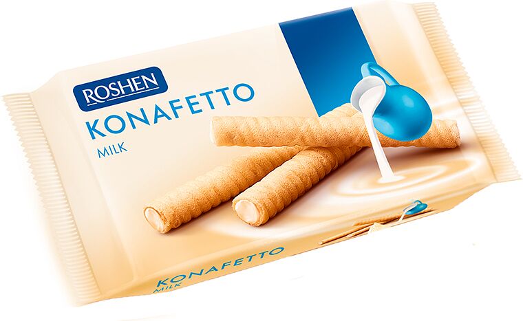 Wafer sticks with milky filling 