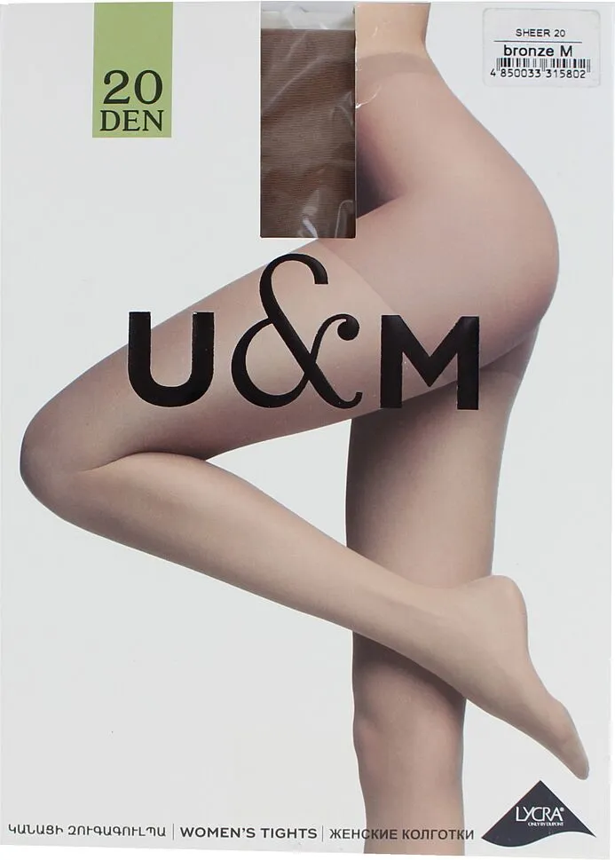 Tights "U&M 20 Den M" Bronz
