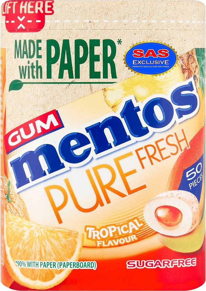 Chewing gum "Mentos Pure Fresh" 100g Tropical
