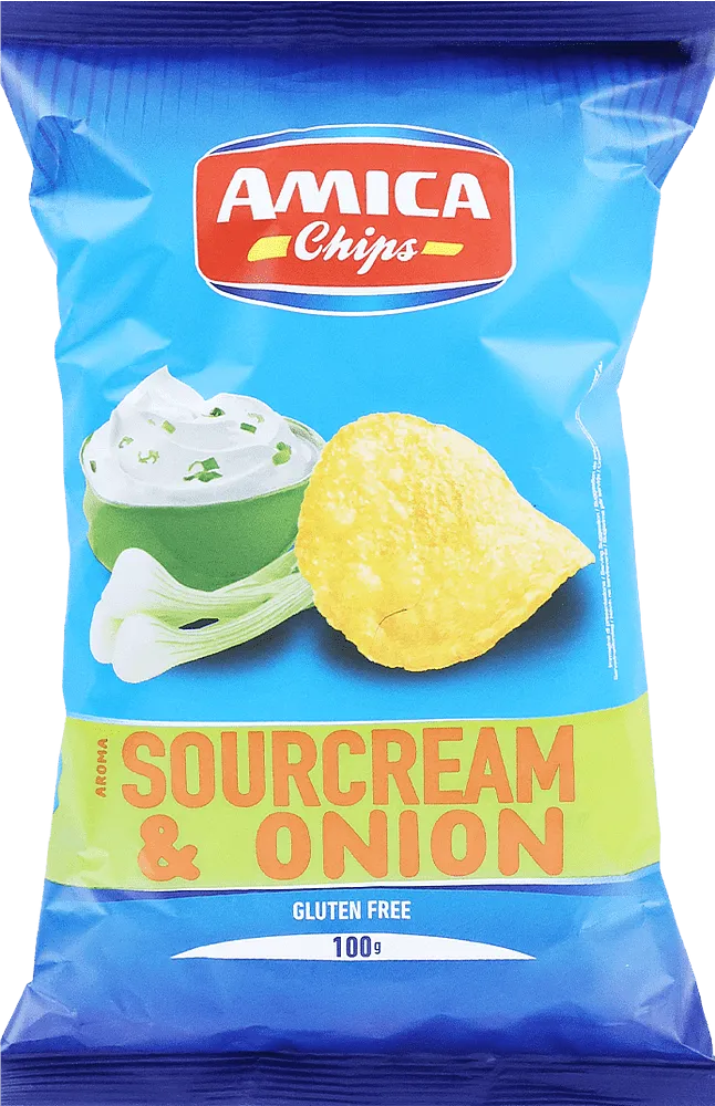 Չիպս թթվասերի և սոխի «Amica Sour Cream & Onion» 100գ