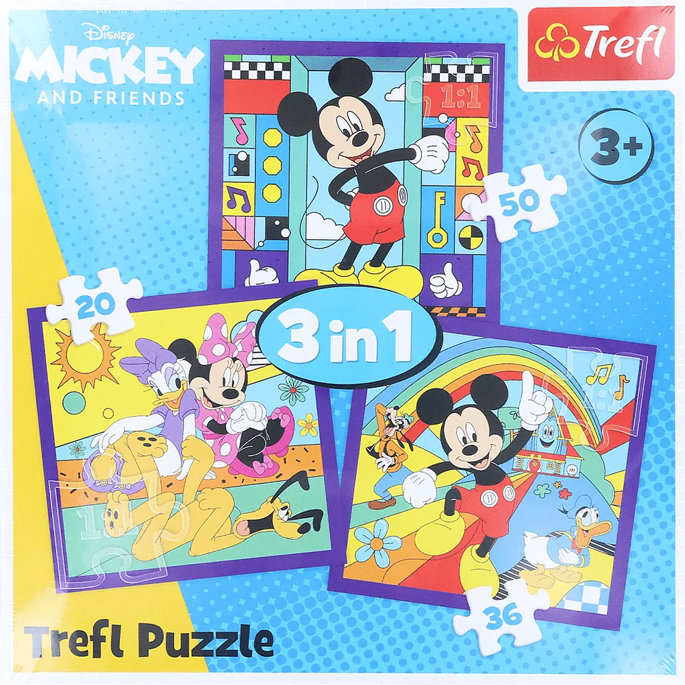 Пазл "Trefl Disney Mickey & Friends 3 in 1"
