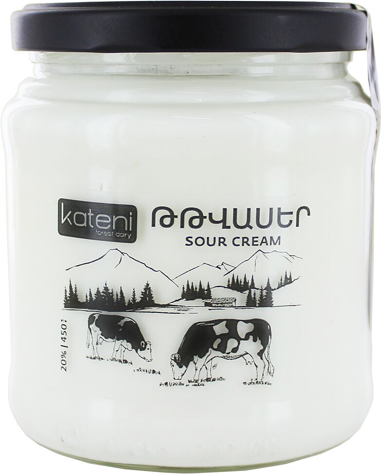 Sour cream "Kateni" 450g, richness:20%