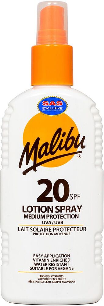 Արևապաշտպան լոսյոն-սփրեյ «Malibu 20 SPF» 200մլ
